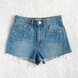 H&M × COACHELLA Daydreamer Embroidered Cut Off Shorts Size 4